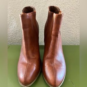 BAMBOO Brown Faux leather Booties
